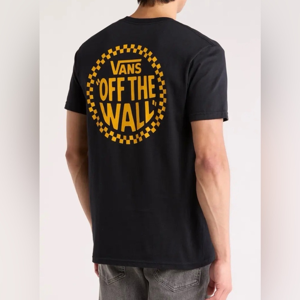 Vans Off The Wall Black & Yellow T-Shirt Men’s Small